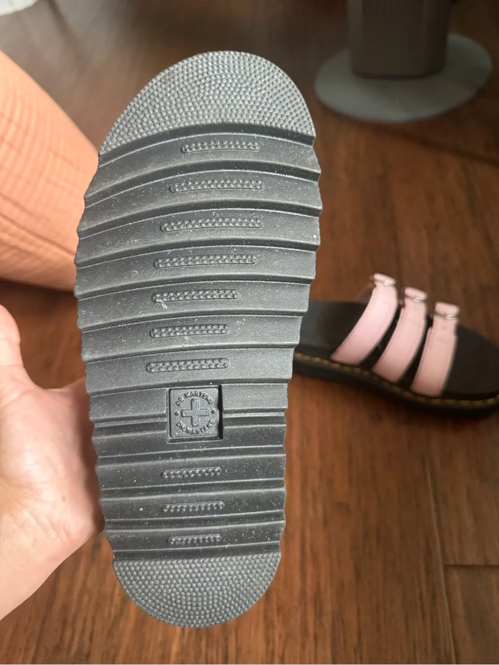 Dr. Martens Pink Triple-Strap Platform Sandals